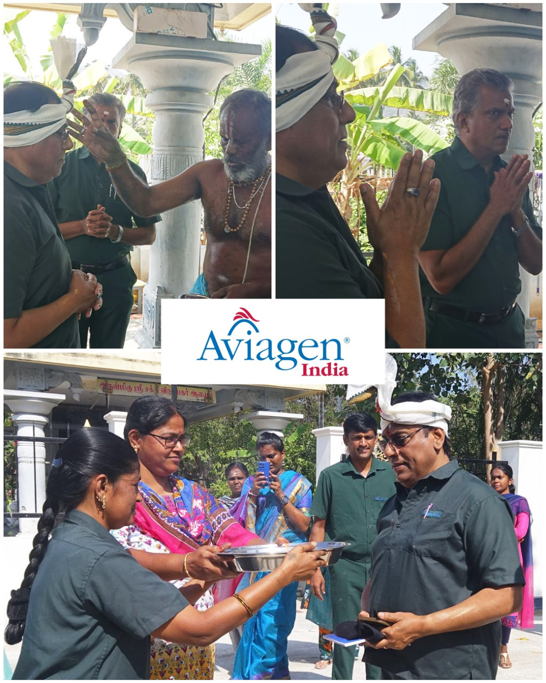 Aviagen India team welcome Dr. R.K. Jaiswal with a warm and traditional ceremony
